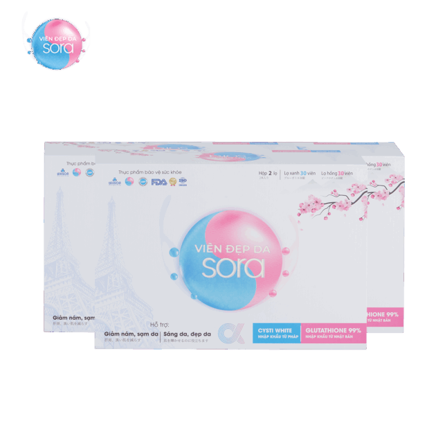 Combo 3 Hộp Viên Uống Đẹp Da Sora